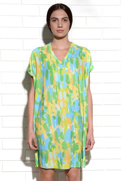 Pastel Camouflage Tunic Dress